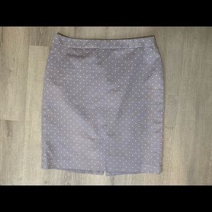 Liz Claiborne classy light grey polka dot skirt size 8